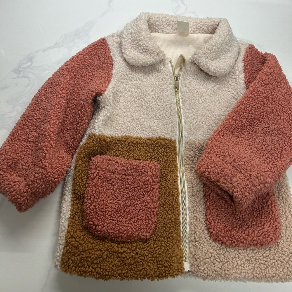 Girl Colorblock Sherpa Jacket 3T